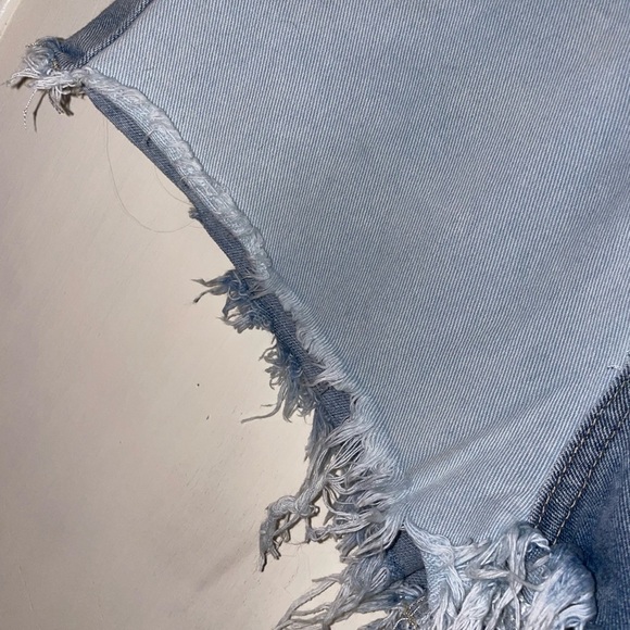 Two-Tone Y2K Jean Shorts | Shein XS | Grunge Indie Rock Vibes - Picture 5 of 10